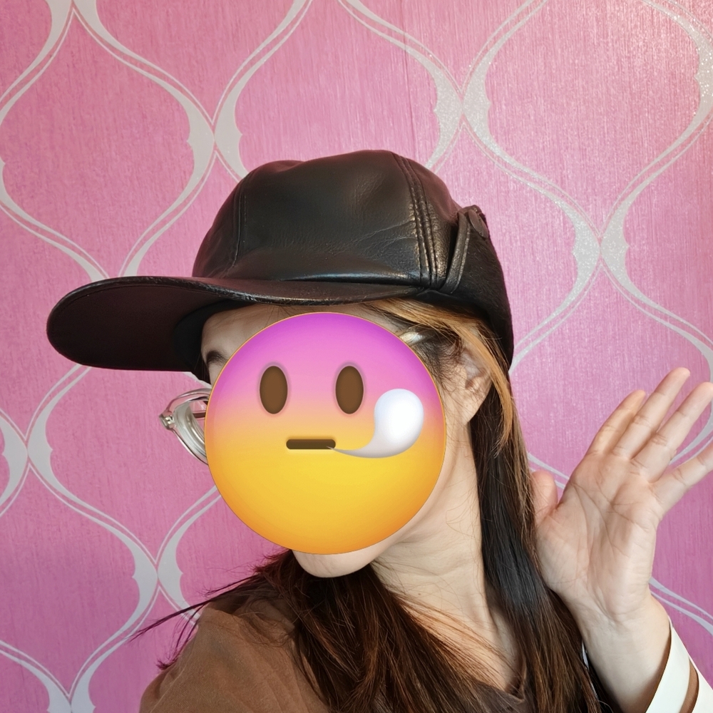 Black Leather Cap